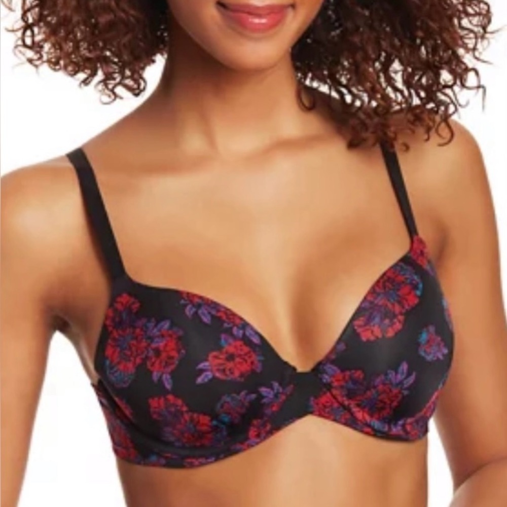 Women’s Maidenform T-Shirt Bra With Convertible Straps Size 34D Fall Bloom NWT
